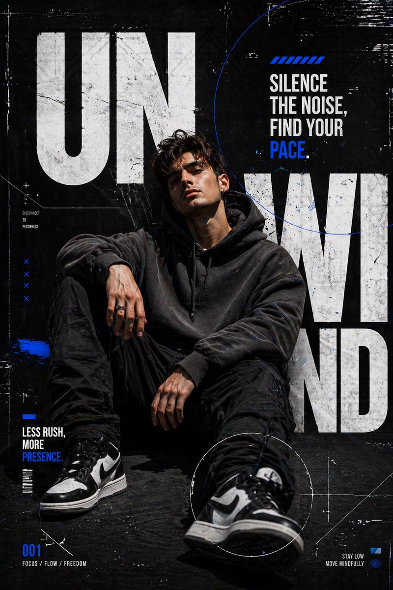 Urban Streetwear Editorial Poster - AI image template preview