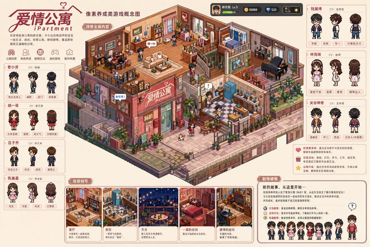 Pixel art game concept prompt - AI image template preview
