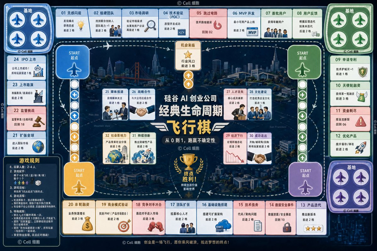 AI Startup lifecycle game prompt - AI image template preview