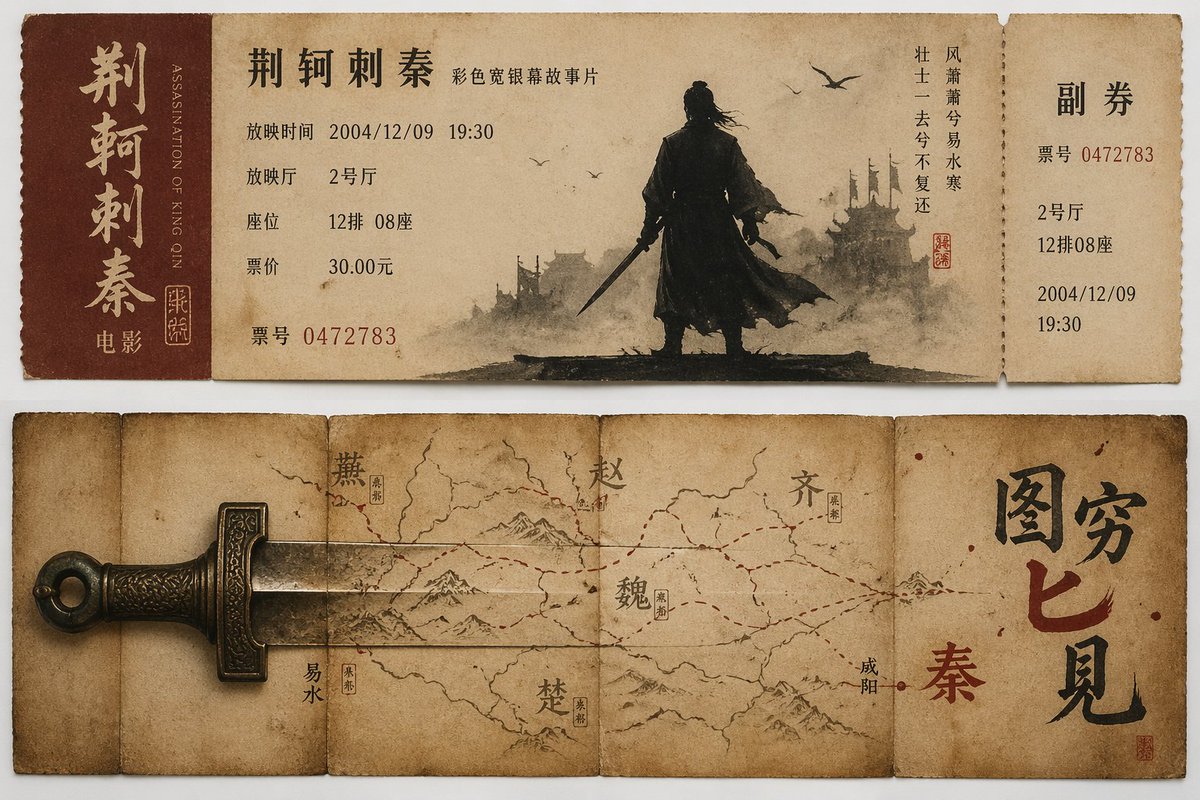 Nostalgic movie ticket stub prompt - AI image template preview