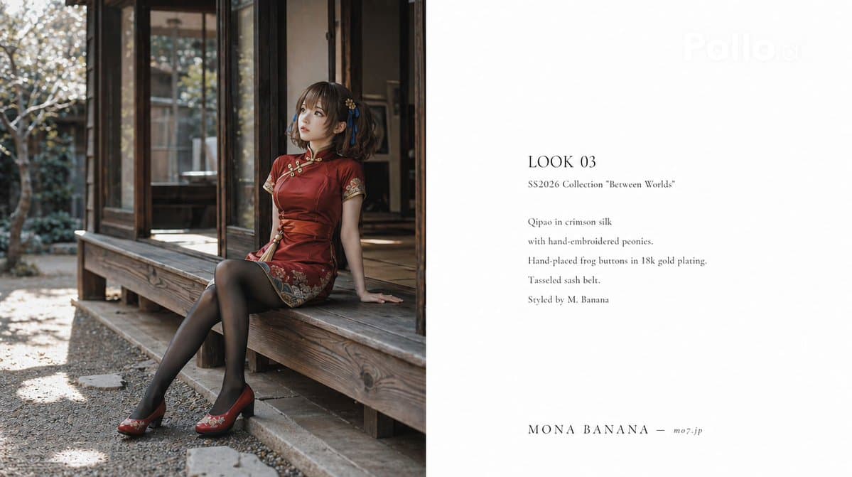 High Fashion Lookbook Spread - AI image template preview