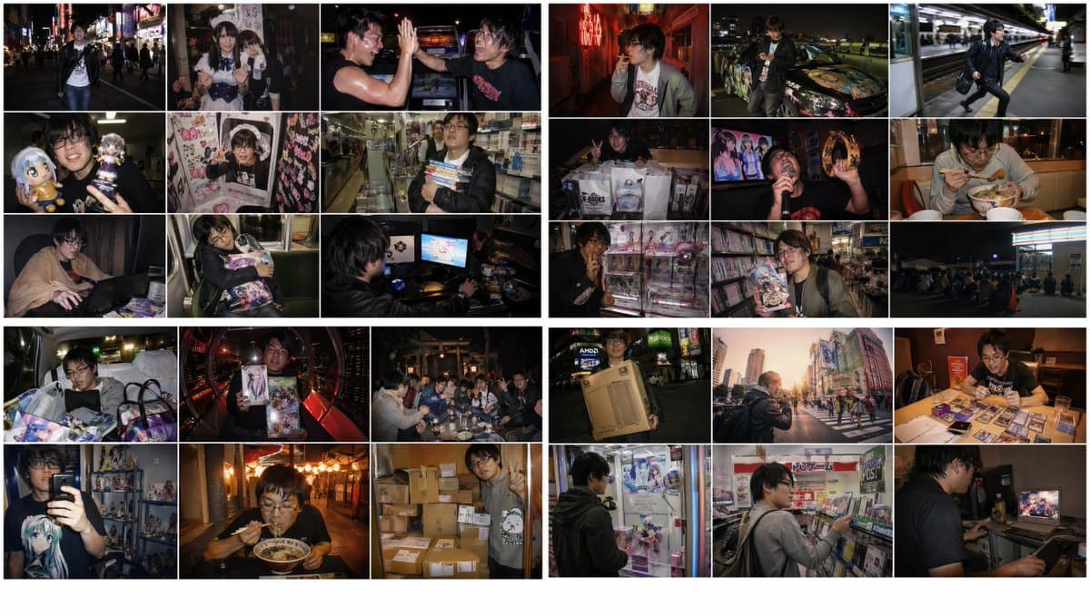 2010s Akihabara Otaku Snapshot Storyboard - AI image template preview
