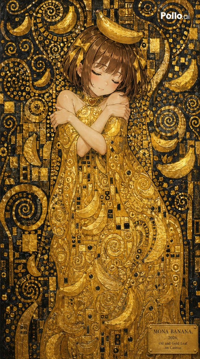 Klimt-Style Character Art - AI image template preview