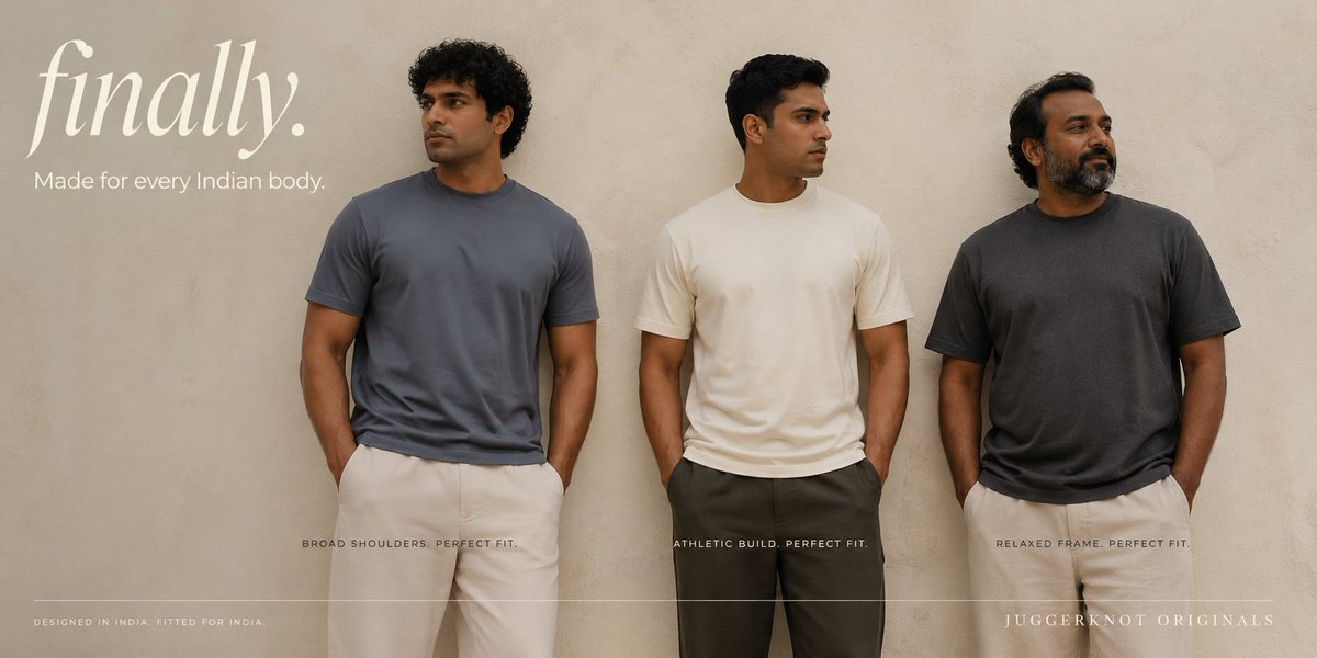 Inclusive Indian T-Shirt Brand Banner - AI image template preview
