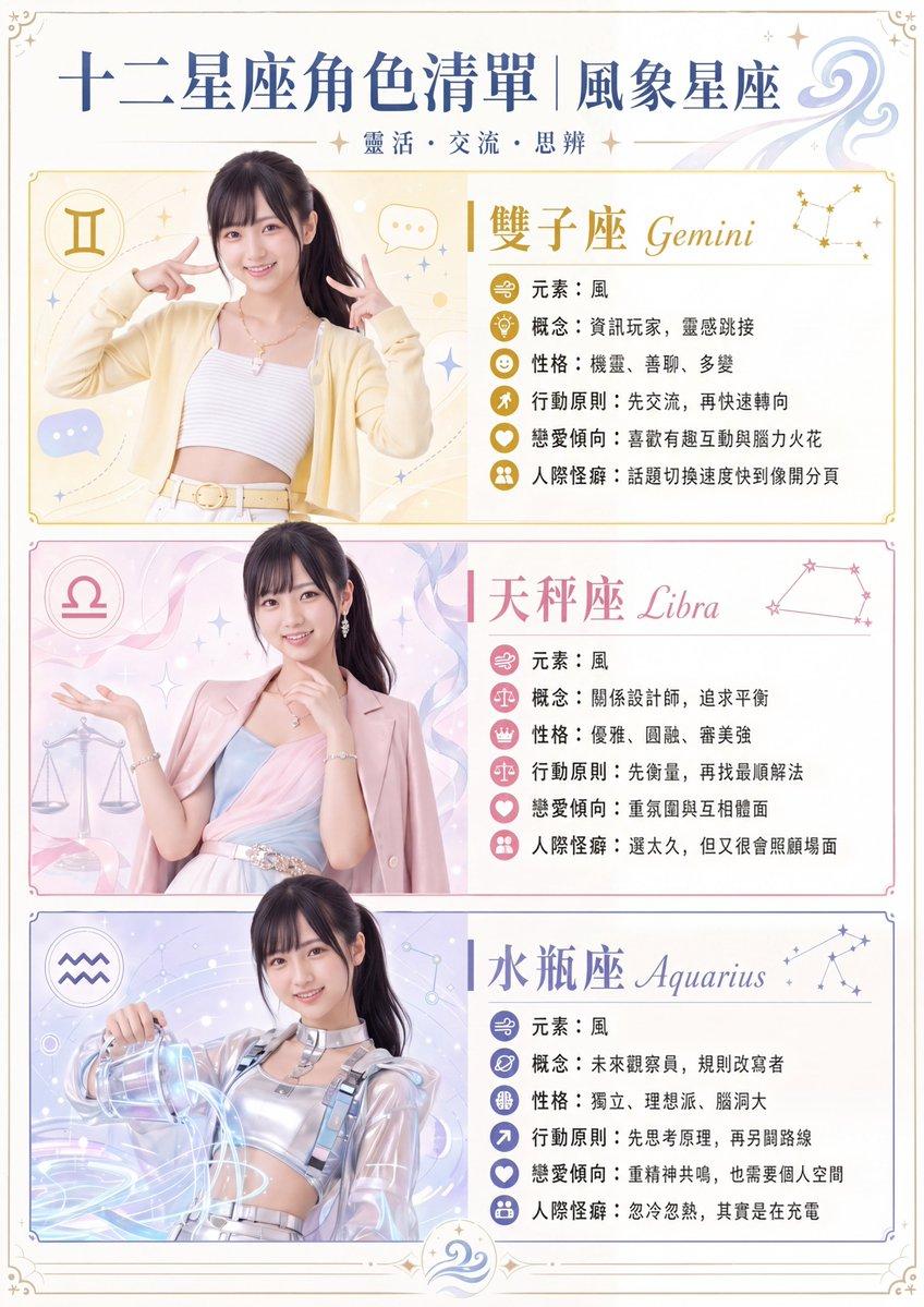 Air Sign Zodiac Character Poster preview