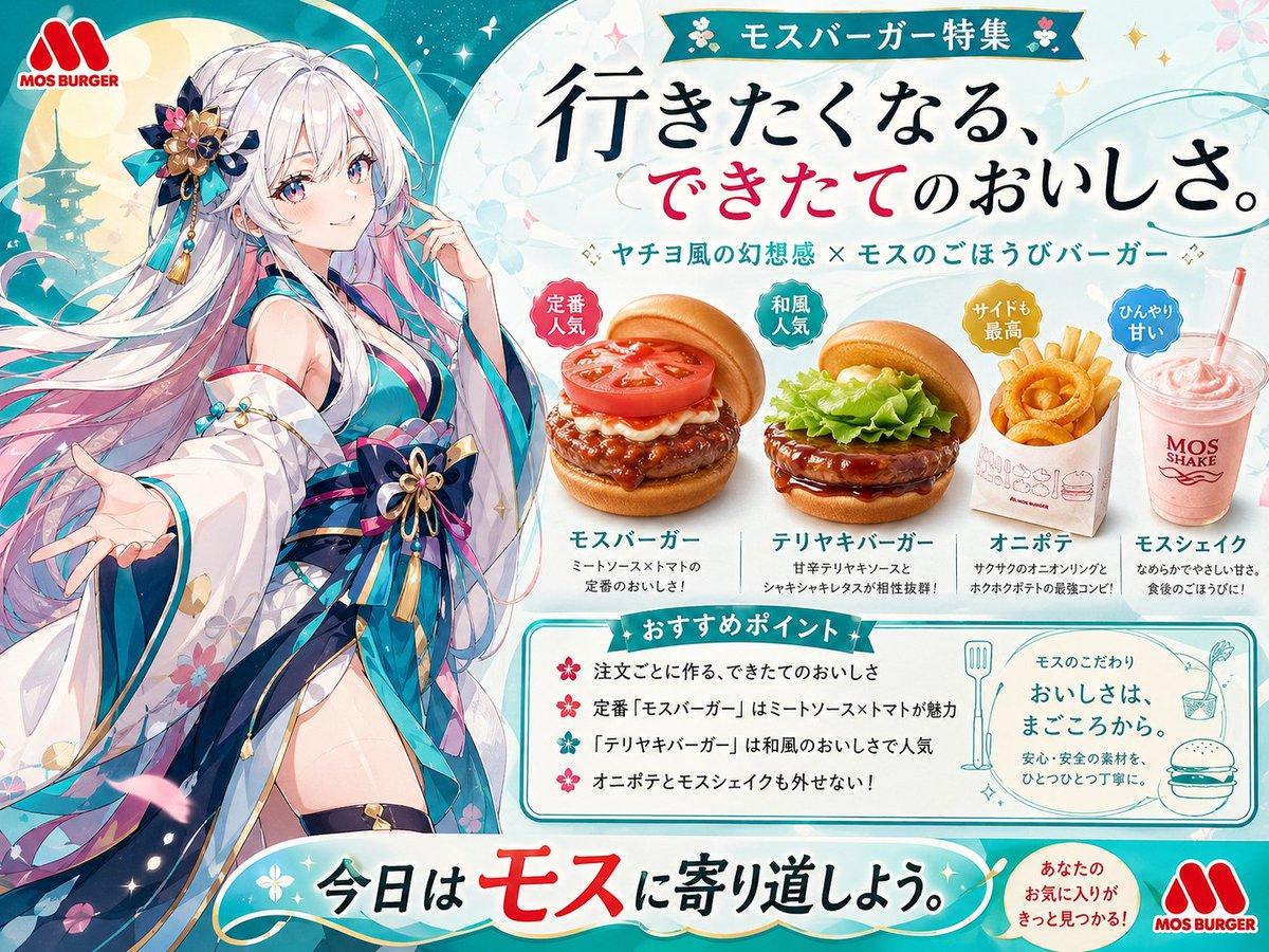 Anime MOS Burger Promo Poster - AI image template preview