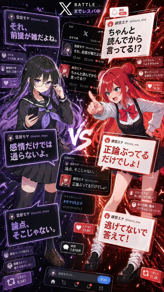 Anime X Battle Poster - AI image template preview