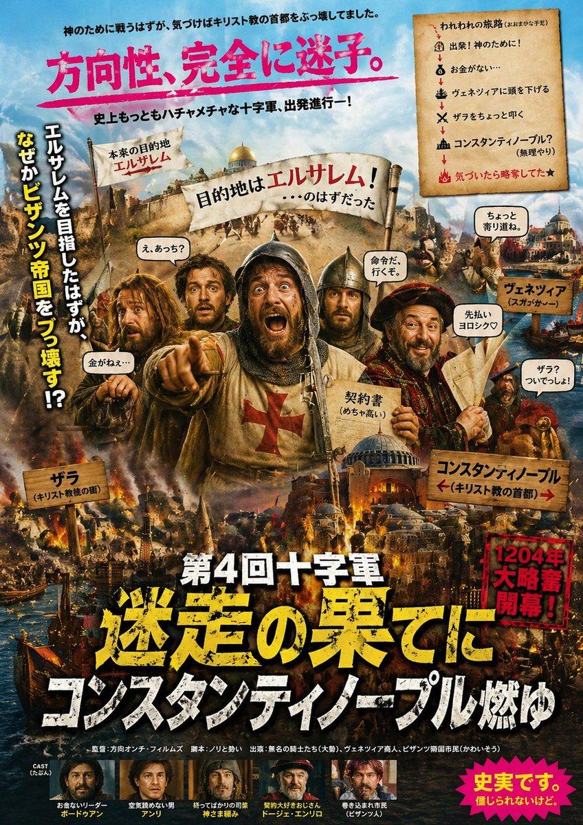 Chaotic Fourth Crusade Parody Poster - AI image template preview