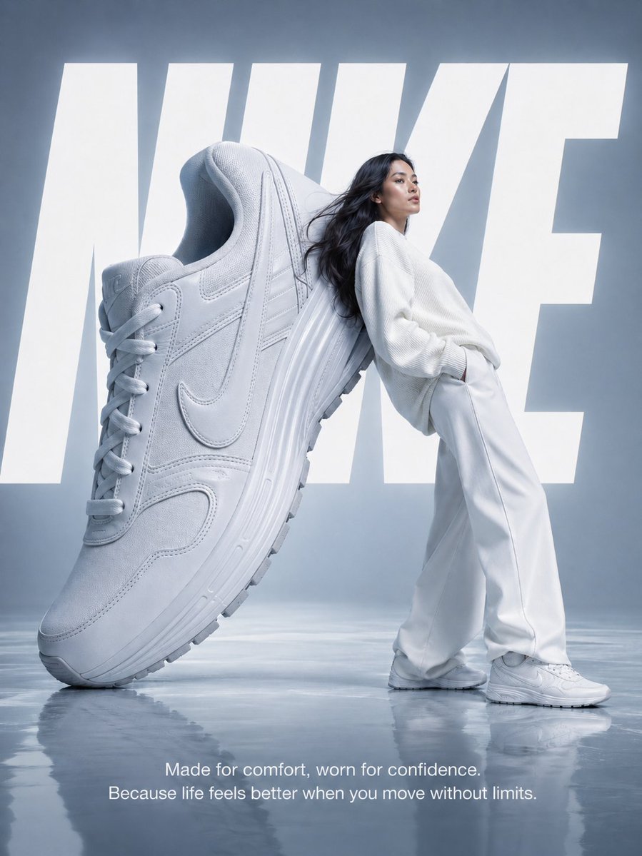 Nike Surreal Poster From Reference - AI image template preview