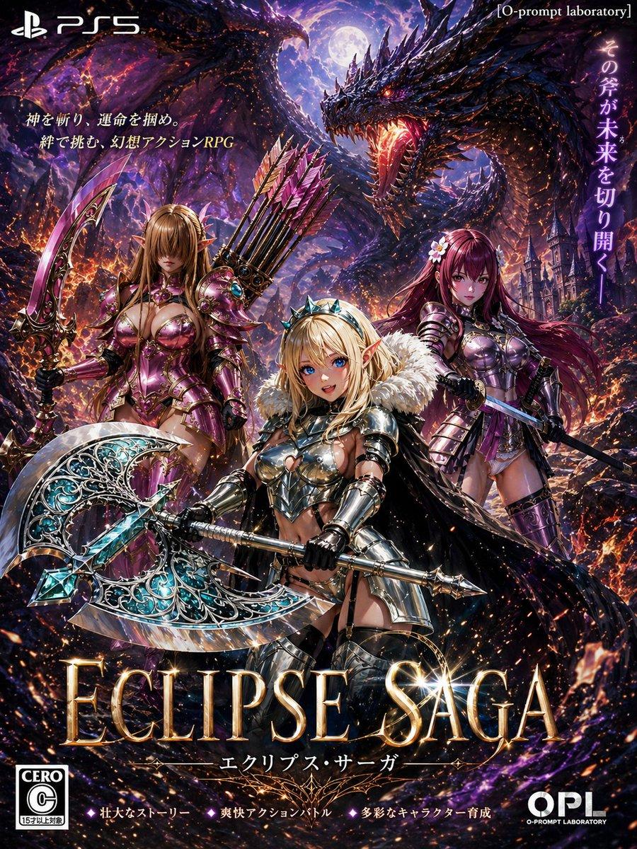 Dark Fantasy PS5 RPG Cover Art - AI image template preview