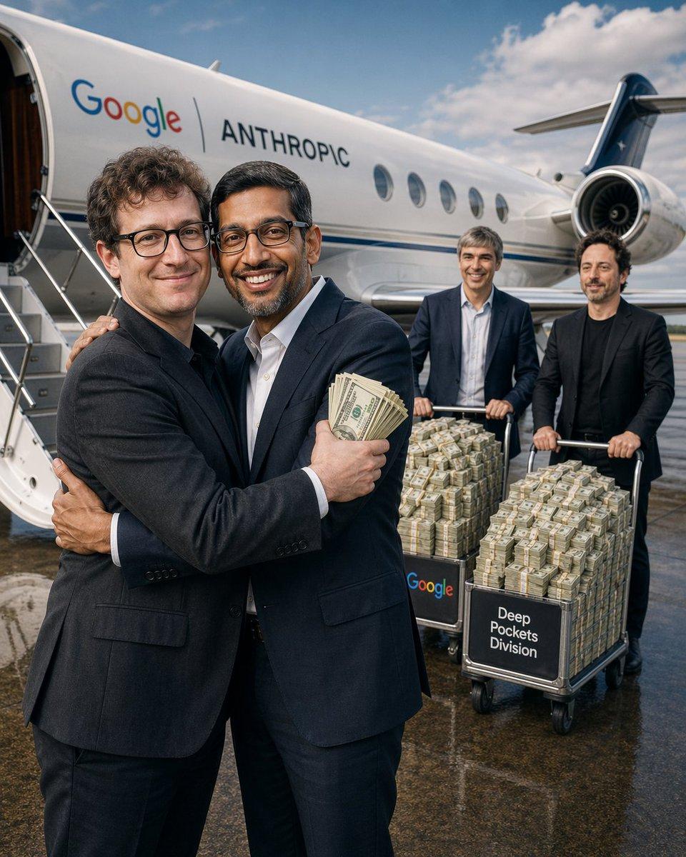Corporate Cash Private Jet Satire - AI image template preview