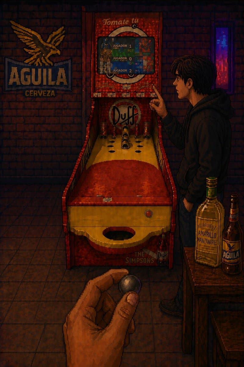 Pixel Art Bolirana Night Scene - AI image template preview