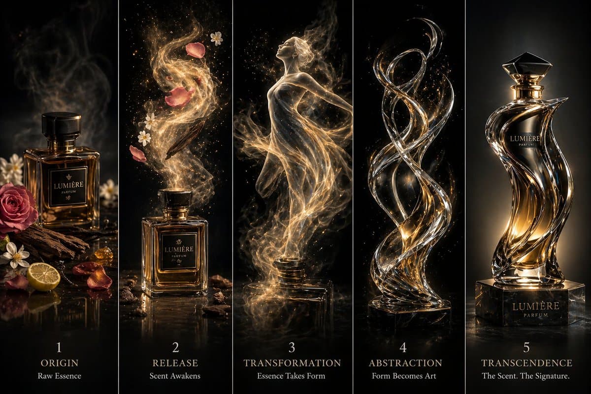 Luxury Perfume Transformation Art - AI image template preview