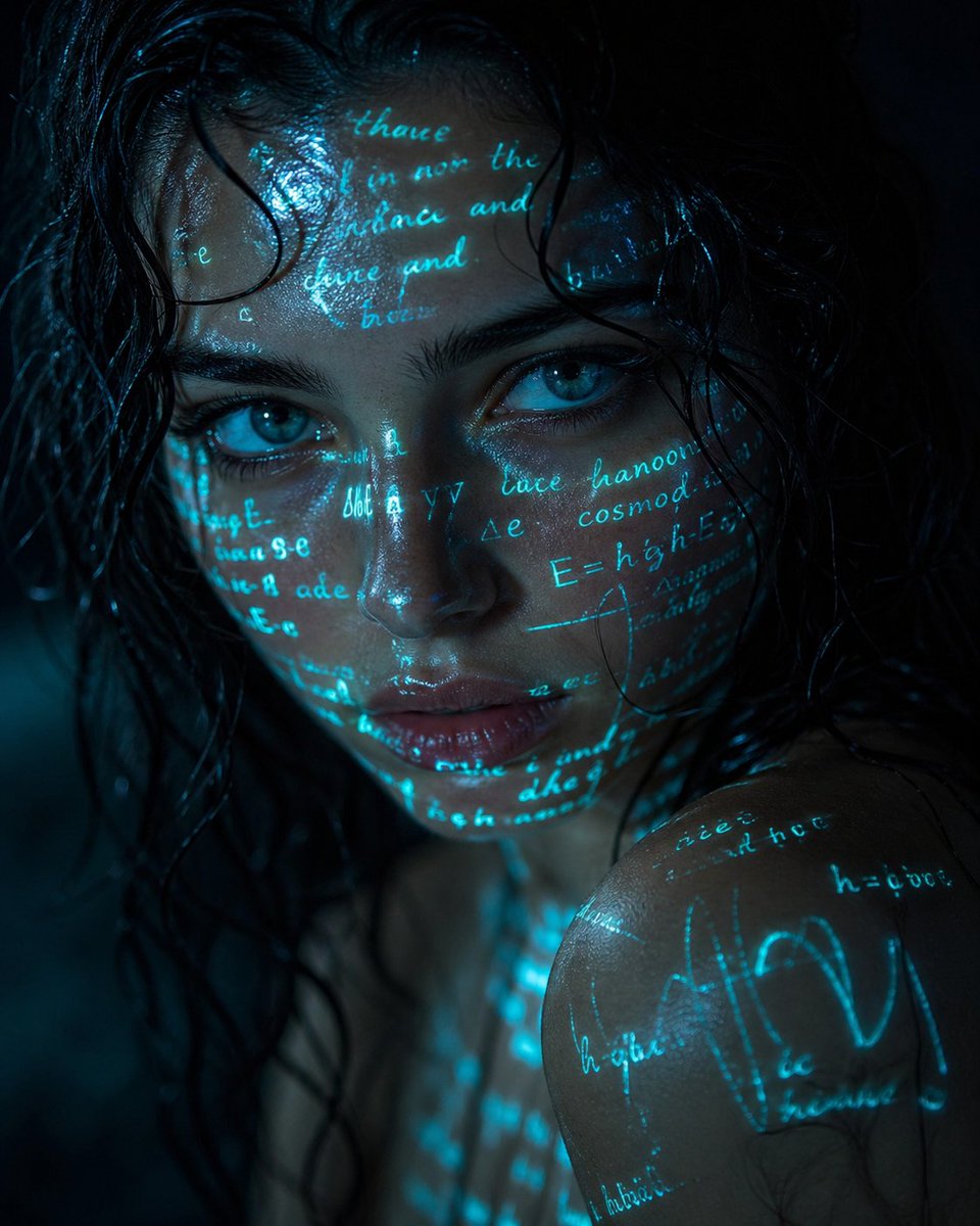 Cyber-Poetry Portrait Photography - AI image template preview