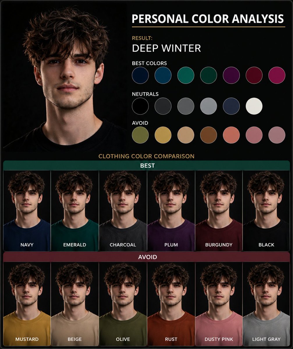 Personal Color Analysis Graphic Generator - AI image template preview