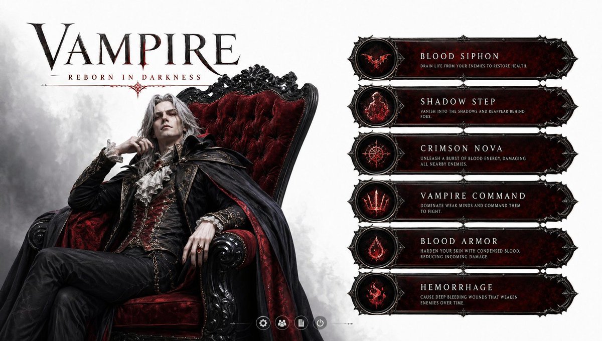 3D Vampire Gaming Character - AI image template preview