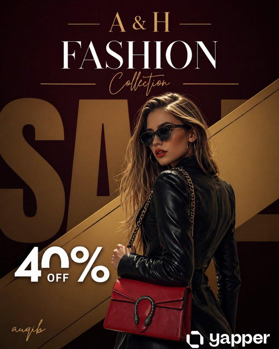 Luxury Fashion Sale Poster - AI image template preview