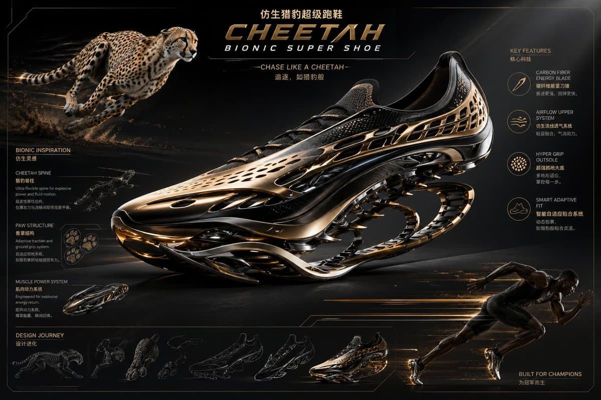 Futuristic Bionic Super Shoe - AI image template preview