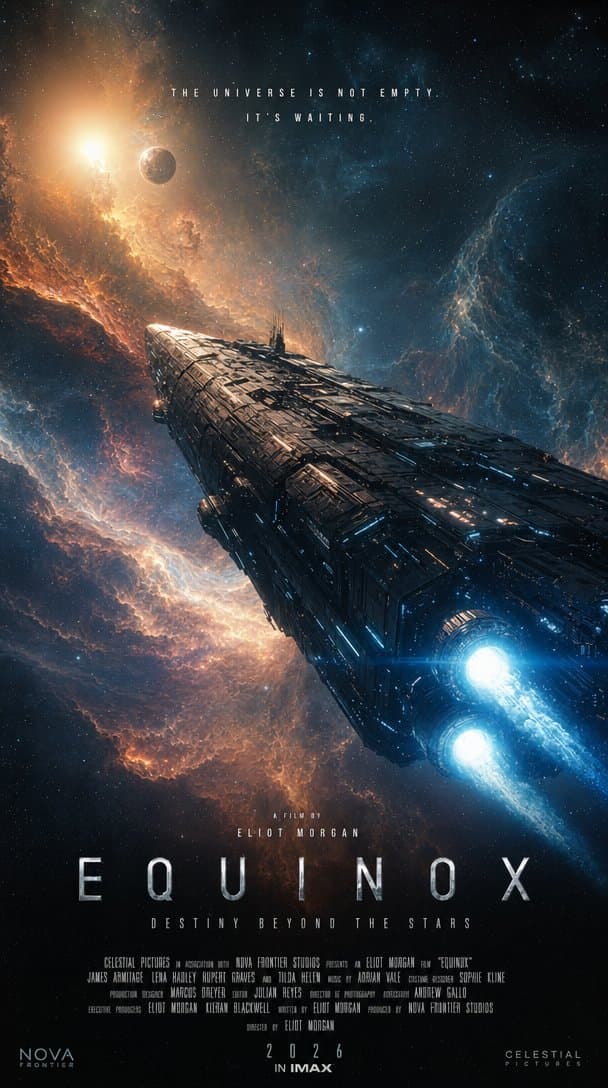IMAX Sci-Fi Movie Poster - AI image template preview