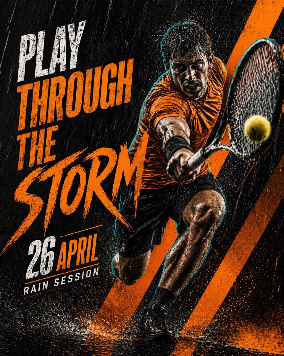 Cinematic Tennis Sports Poster - AI image template preview