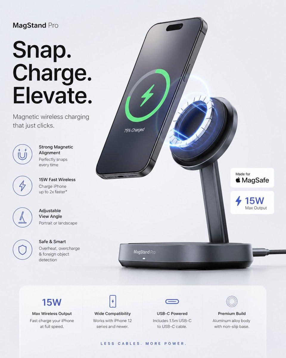 Minimalist Tech Accessory Advertisement - AI image template preview