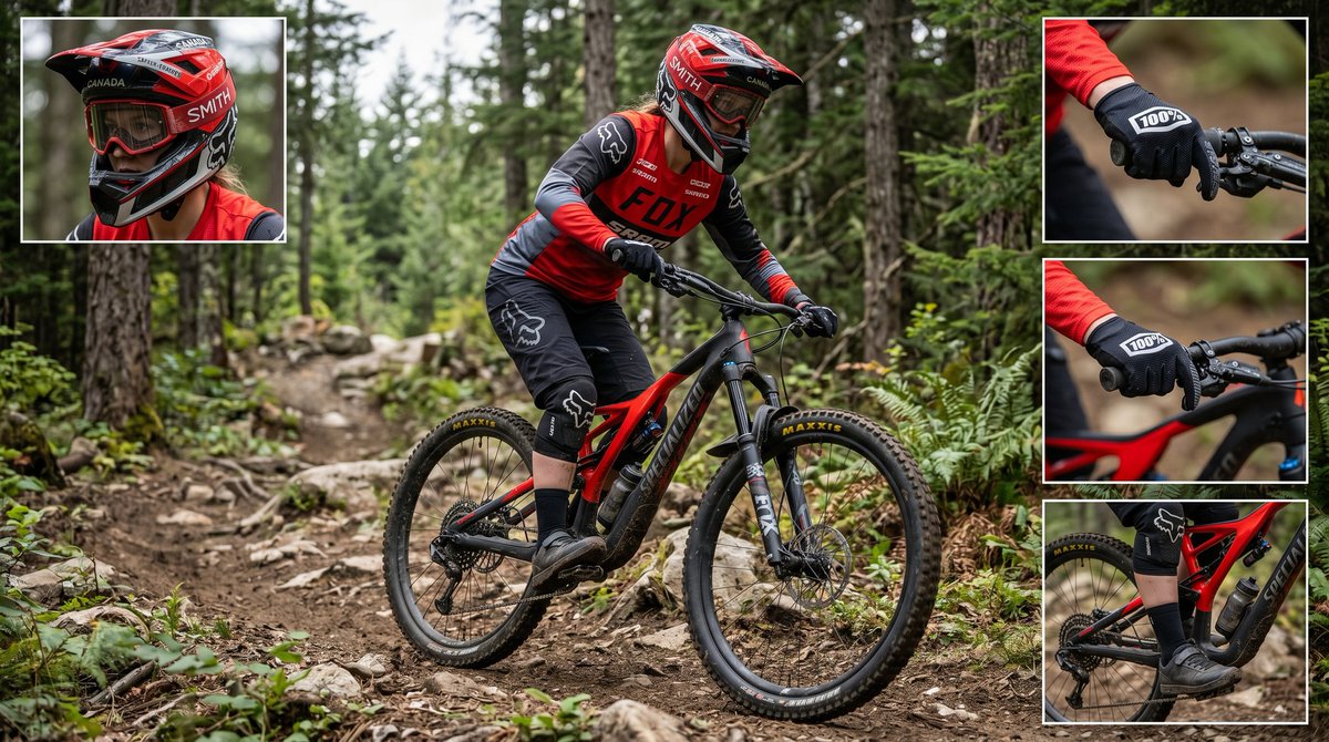 Mountain Biker Action Shots Prompt - AI image template preview