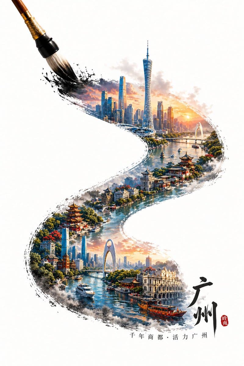 GPT Image 2 City Artistic Poster Prompt - AI image template preview