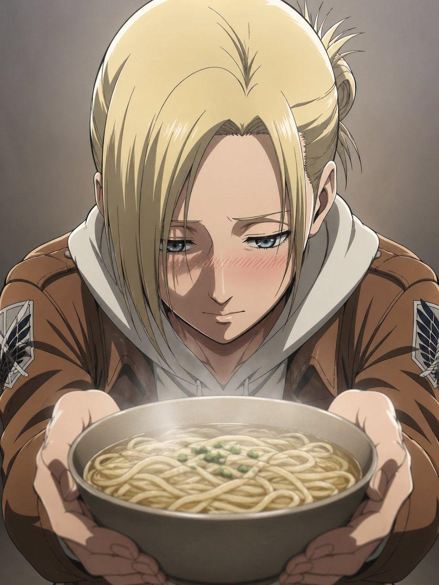 Anime Character Noodle Delivery - AI image template preview
