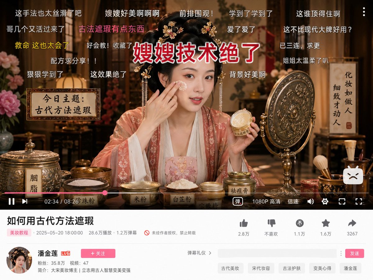 Anachronistic Beauty Tutorial - AI image template preview