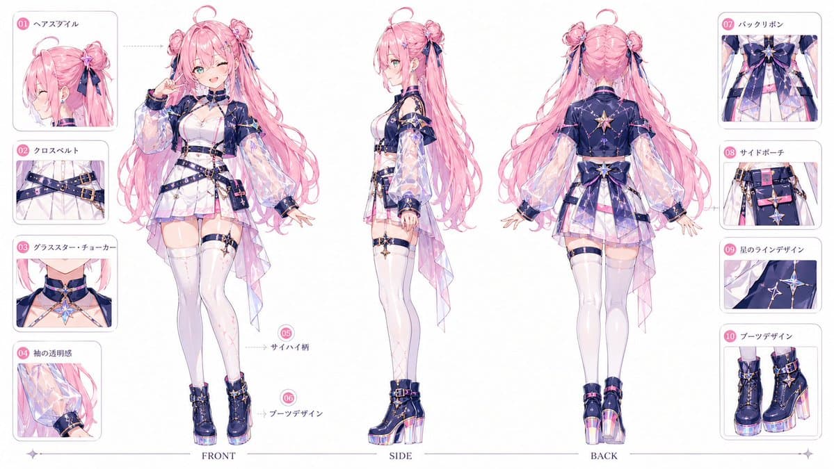 VTuber Character Prompt - AI image template preview
