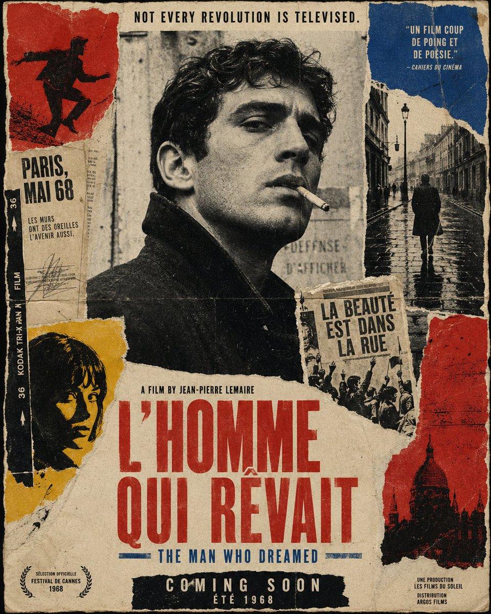 French New Wave Protest Film Poster - AI image template preview