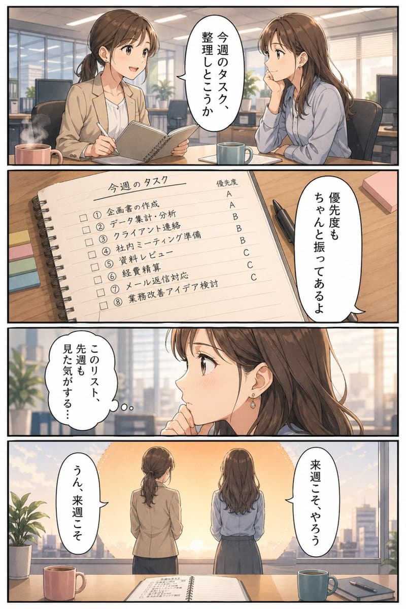 Business Office Manga Task Comic - AI image template preview