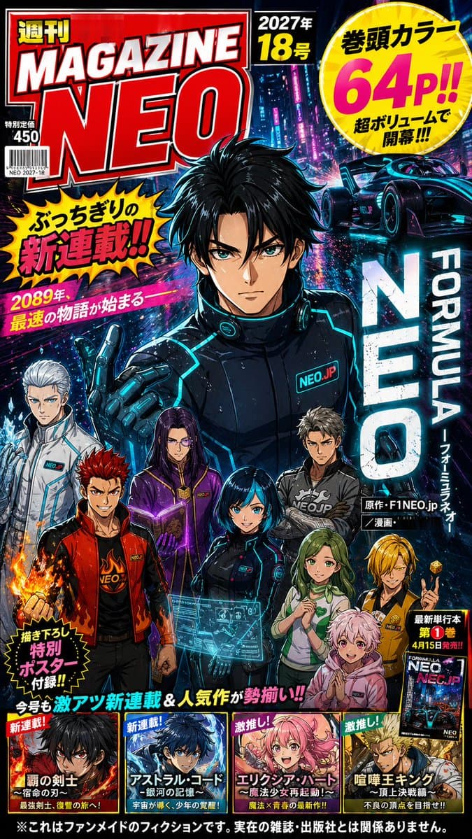 Cyberpunk Japanese Manga Cover - AI image template preview
