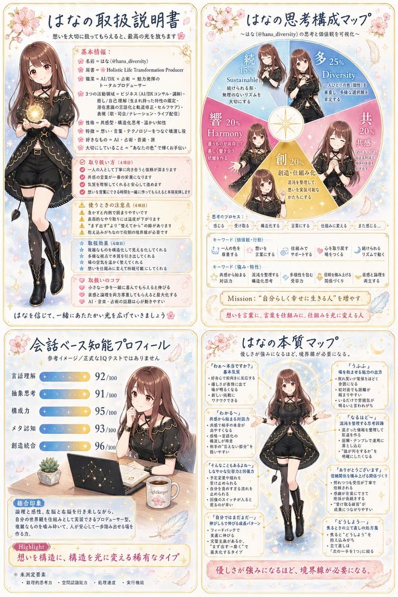 Anime Personality Infographic Poster - AI image template preview
