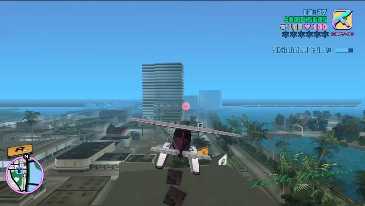 Retro Open-World Seaplane Screenshot - AI image template preview