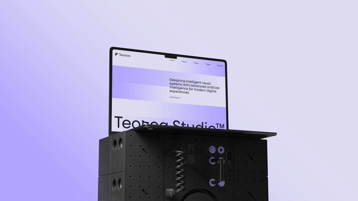 Minimal Laptop on Industrial Pedestal - AI image template preview