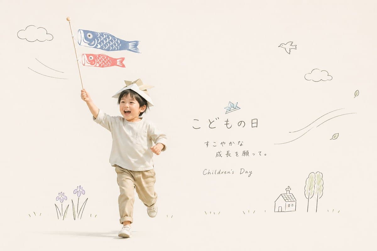 Japanese Children's Day Photo Card - AI image template preview