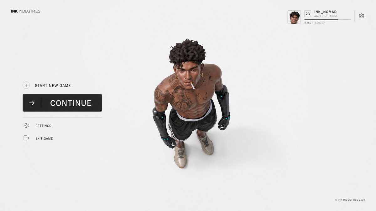 Video Game Lobby Interface Prompt - AI image template preview