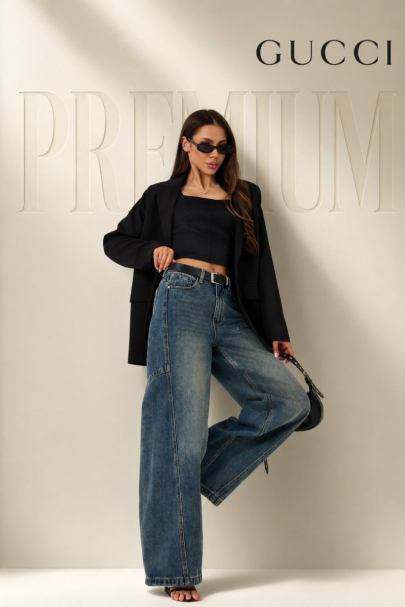 Premium fashion campaign prompt - AI image template preview
