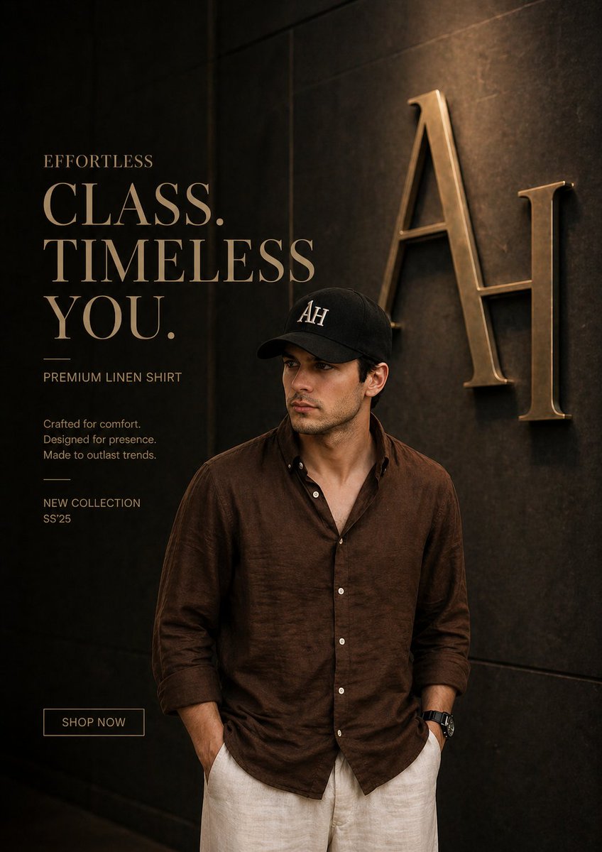 Luxury Fashion Ad Poster - AI image template preview