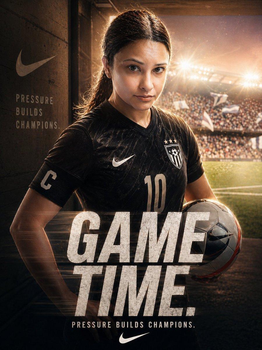 Soccer-Themed Motivational Poster - AI image template preview