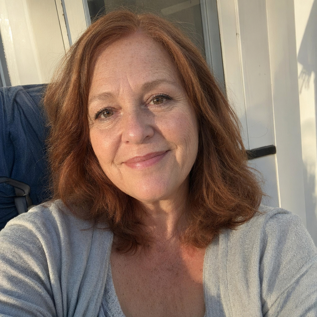Realistic Golden-Hour Porch Selfie - AI image template preview