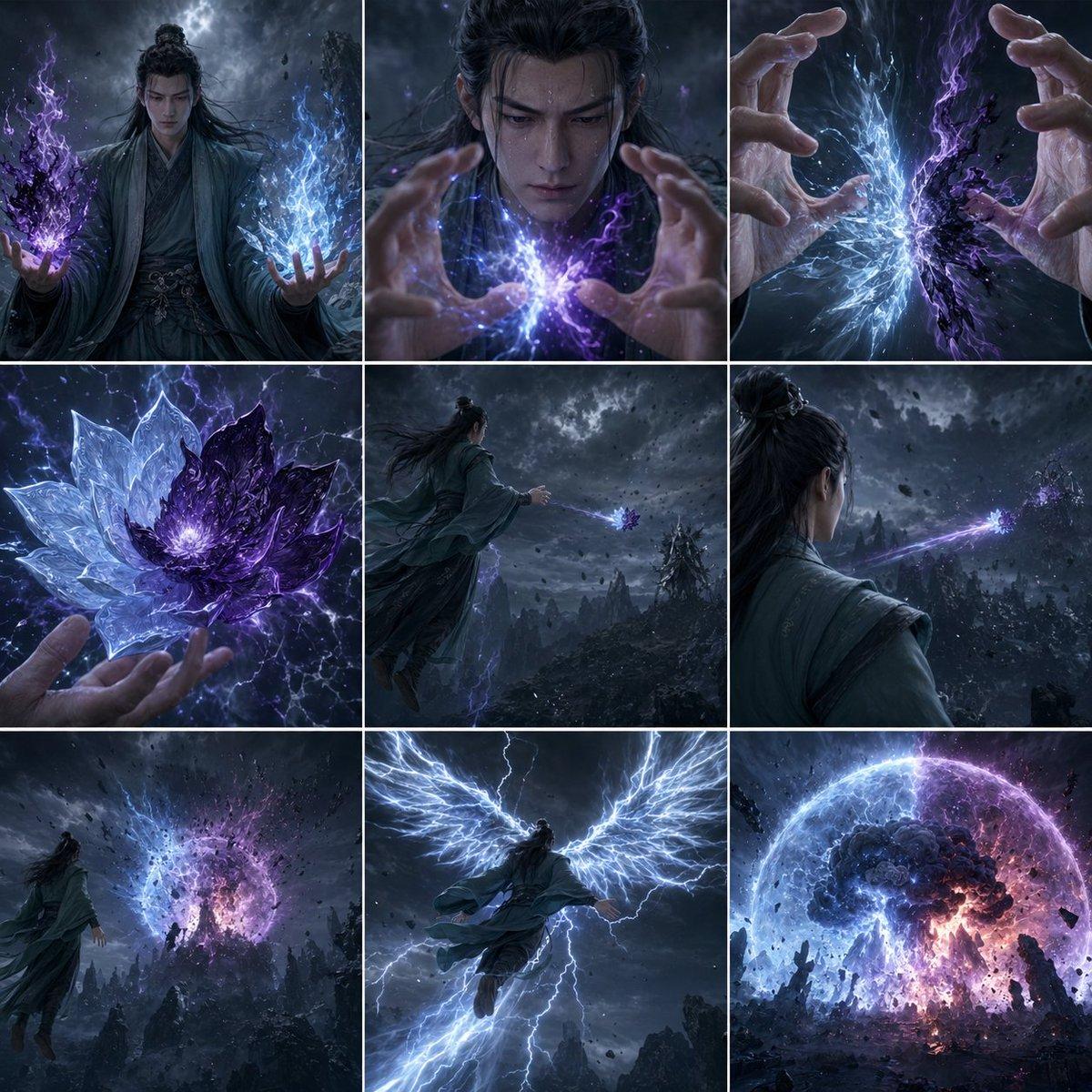 Storm Mage Ultimate Attack Storyboard - AI image template preview