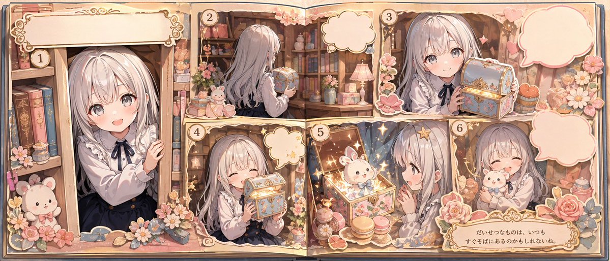 Whimsical Storybook Treasure Spread - AI image template preview