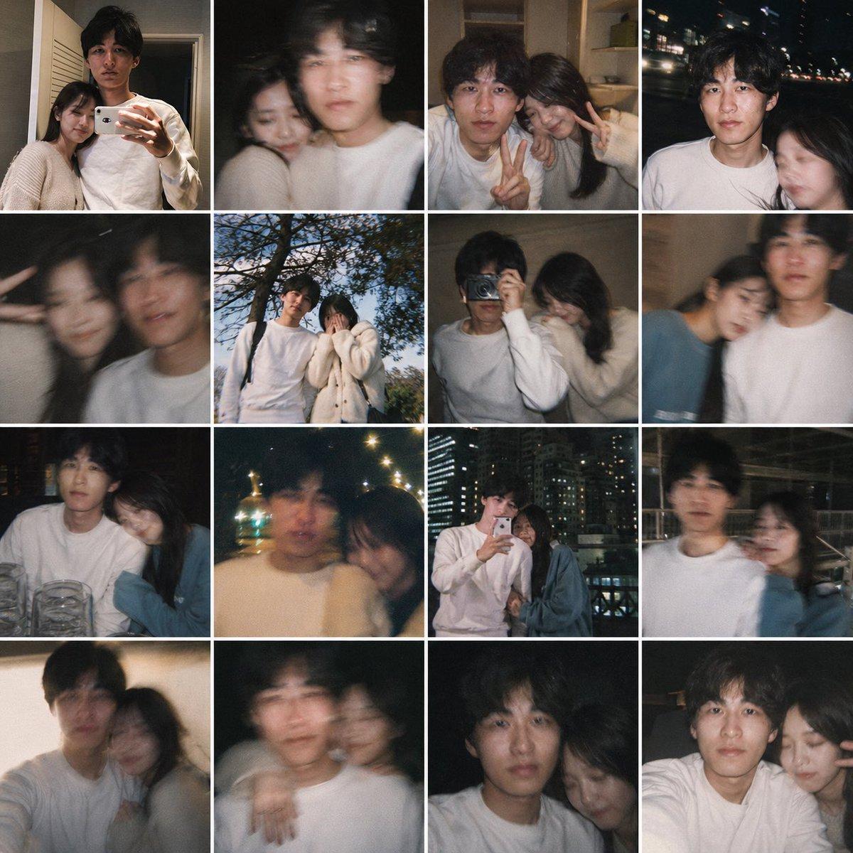 Fake Couple Photo Dump Collage - AI image template preview