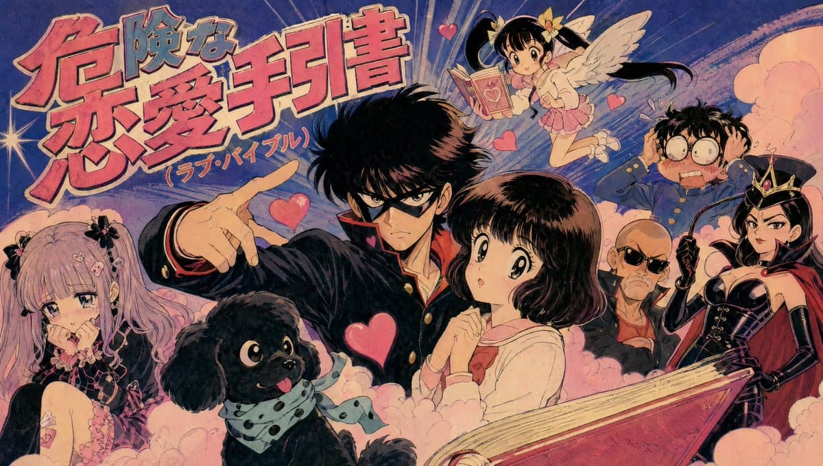 Retro Manga Love Guide Cover - AI image template preview