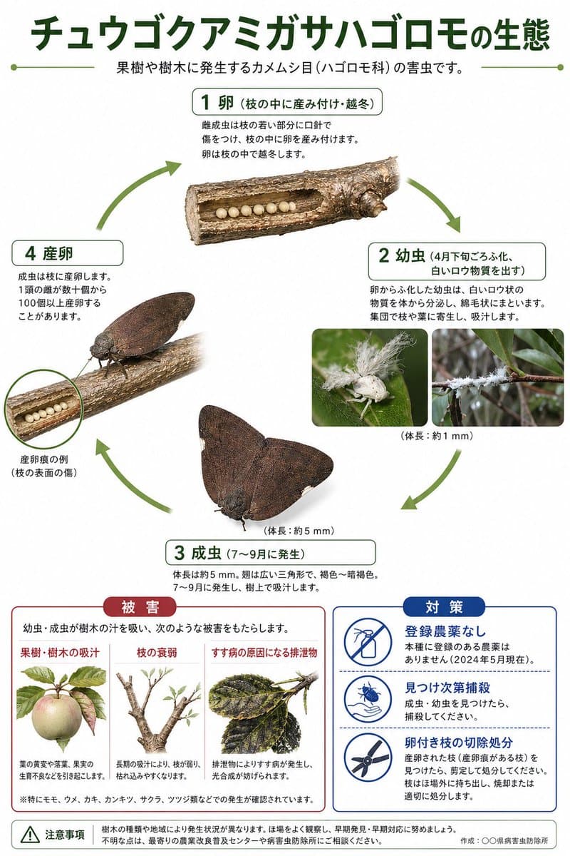 Japanese Pest Lifecycle Infographic - AI image template preview