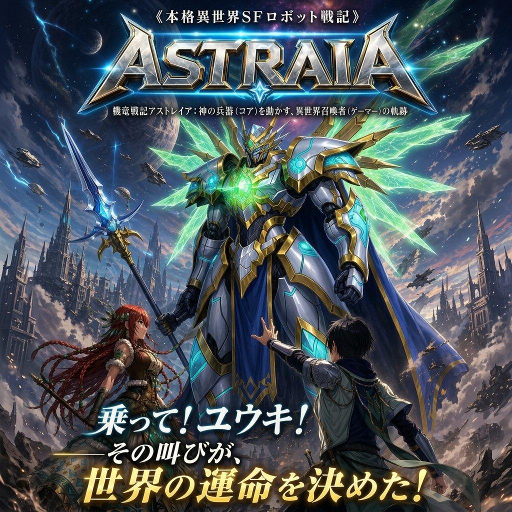 Epic Fantasy Mecha Light Novel Cover - AI image template preview