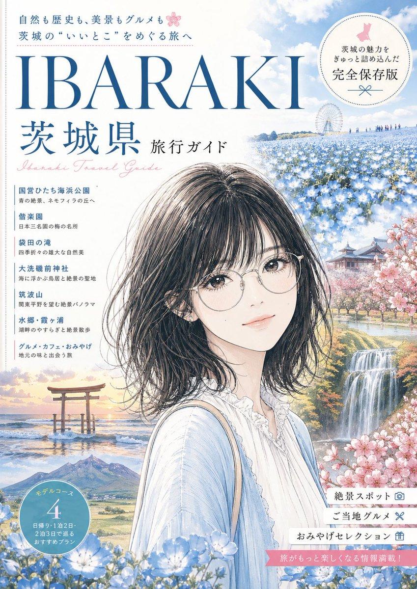 Ibaraki Travel Guide Cover - AI image template preview