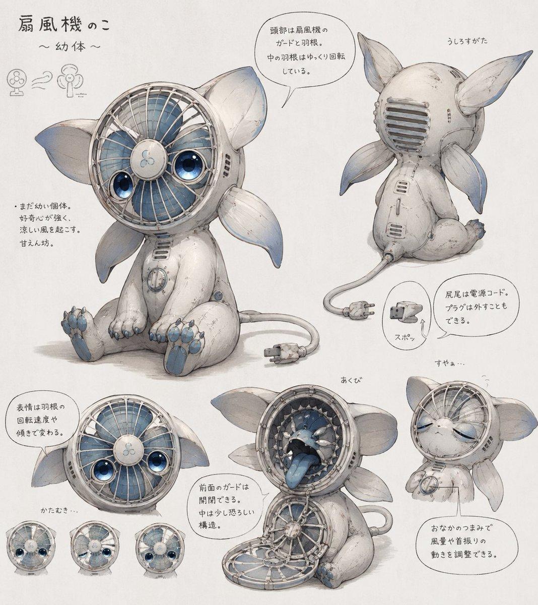 Fan Creature Concept Sheet - AI image template preview